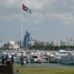 国旗とマリーナ Abu Dhabi, UAE