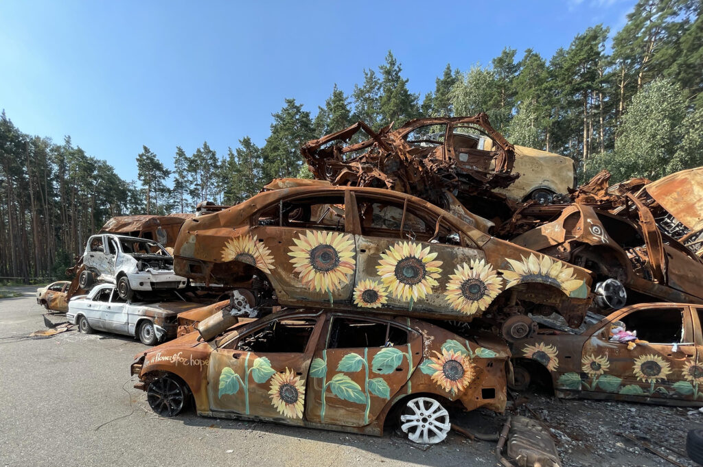 ロシア軍が破壊した車両
Irpin, Ukraine